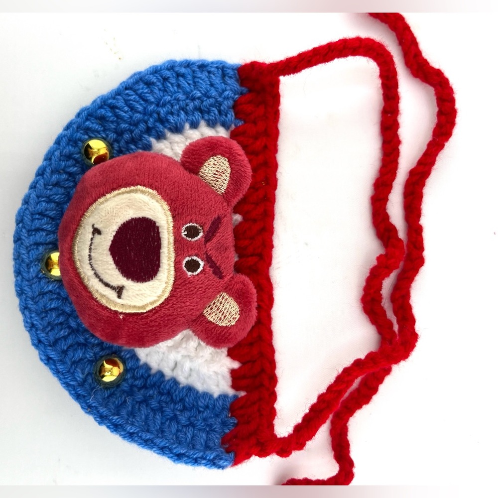 Handmade crocheted pet collar